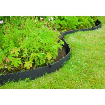 Nature Garden Border Edging 0.13x12m Black - Durable & Eco-friendly