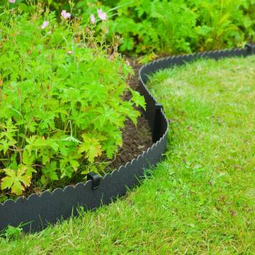 Nature Garden Border Edging 0.13x12m Black - Durable & Eco-friendly