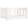 Dog Bed White (55.5x45.5x28 cm) - Stylish Pine Wood Comfort