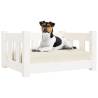 Dog Bed White (55.5x45.5x28 cm) - Stylish Pine Wood Comfort