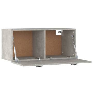 Wall Cabinet Concrete Grey 80x36.5x35 cm - Stylish Storage Solution