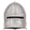 Medieval Knight Helmet Replica - LARP Antique Silver Steel