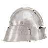 Medieval Knight Helmet Replica - LARP Antique Silver Steel