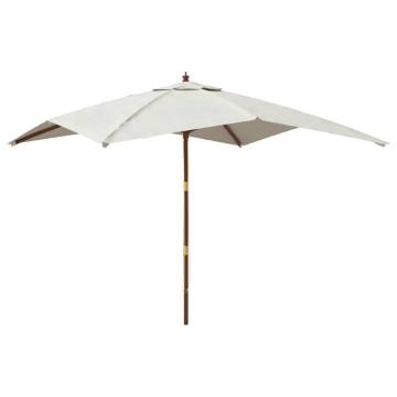 Garden Parasol with Wooden Pole Sand 300x300 cm | HipoMarket