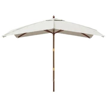 Garden Parasol with Wooden Pole Sand 300x300 cm | HipoMarket