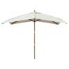 Garden Parasol with Wooden Pole Sand 300x300 cm | HipoMarket