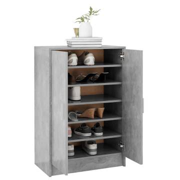 Shoe Cabinet Concrete Grey - Modern Design for Tidy Spaces