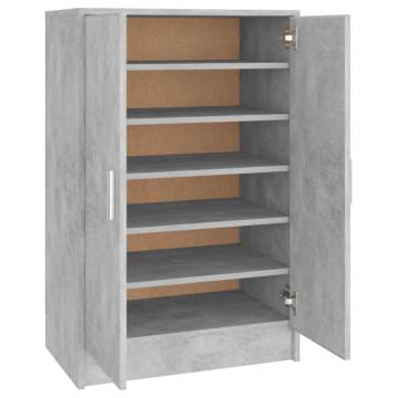 Shoe Cabinet Concrete Grey - Modern Design for Tidy Spaces