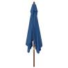 Garden Parasol with Wooden Pole - Azure Blue 300x300 cm