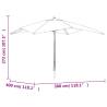 Garden Parasol with Wooden Pole - Azure Blue 300x300 cm