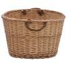 Durable Firewood Basket with Handles - Natural Willow 88x57x34 cm