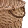 Durable Firewood Basket with Handles - Natural Willow 88x57x34 cm