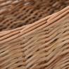 Durable Firewood Basket with Handles - Natural Willow 88x57x34 cm