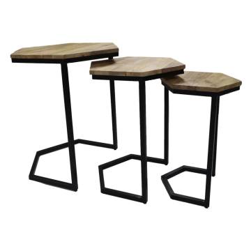 HSM Collection 3 Piece Coffee Table Set - Luxurious Design