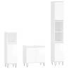 3 Piece High Gloss White Bathroom Furniture Set | Hipomarket