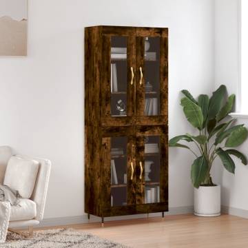 Elegant Highboard Smoked Oak - Stylish Storage Solution