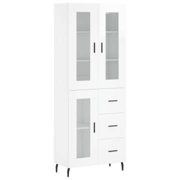 Highboard High Gloss White - Stylish Storage Solution