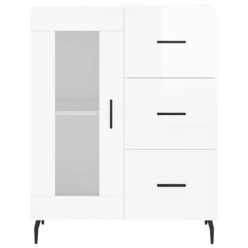 Highboard High Gloss White - Stylish Storage Solution