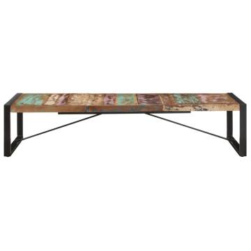 Industrial Coffee Table - Solid Reclaimed Wood, 180x90 cm