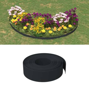 Durable Garden Edgings - 2 pcs Black 10m x 15cm PE