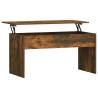 Smoked Oak Coffee Table - Lift-Top Design 102x50.5 cm