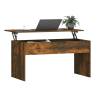 Smoked Oak Coffee Table - Lift-Top Design 102x50.5 cm