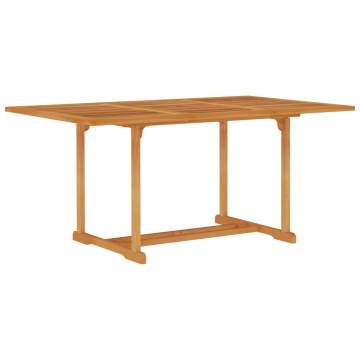 Garden Table 150x90x75 cm - Solid Teak Wood for Outdoors