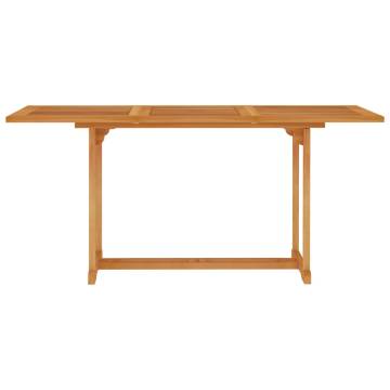 Garden Table 150x90x75 cm - Solid Teak Wood for Outdoors