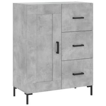 Stylish Highboard Concrete Grey - 69.5x34x180 cm | HipoMarket