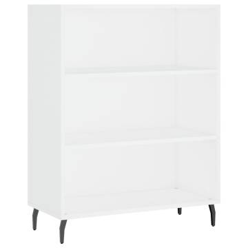 Stylish White Highboard - 69.5x34x180 cm Engineered Wood