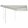 Manual Retractable Awning with Posts 4x3.5 m Cream Colour cream Size 4 x 3.5 m Quantity in Package 1 