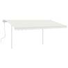 Manual Retractable Awning with Posts 4x3.5m - Cream | HipoMarket