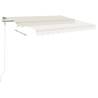 Manual Retractable Awning with Posts 4x3.5m - Cream | HipoMarket