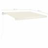 Manual Retractable Awning with Posts 4x3.5m - Cream | HipoMarket