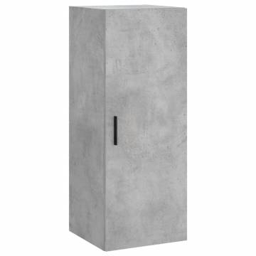 Stylish Highboard in Concrete Grey - 34.5x34x180 cm