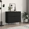 Sideboards 2 pcs Black 40x35x70 cm Engineered Wood Colour black Quantity in Package 2 