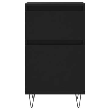 Trendy Black Sideboards - 2 pcs Engineered Wood (40x35x70 cm)