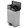 Curver Duo Pedal Bin Deco 26L+26L Silver | Hipomarket