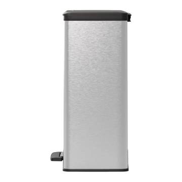 Curver Duo Pedal Bin Deco 26L+26L Silver | Hipomarket