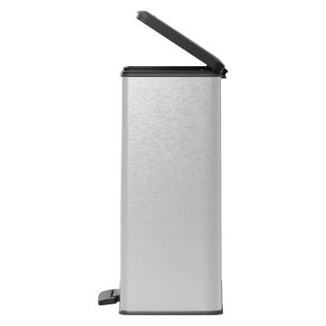 Curver Duo Pedal Bin Deco 26L+26L Silver | Hipomarket