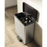 Curver Duo Pedal Bin Deco 26L+26L Silver | Hipomarket