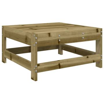 Garden Footstool with Cushion - Impregnated Pine Wood | HipoMarket