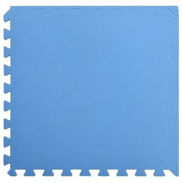 12 Pcs EVA Foam Floor Mats - Blue | Soft & Safe Padding