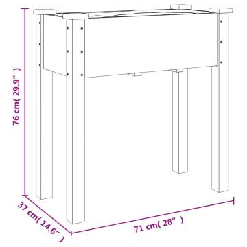 Planter with Liner - Solid Wood Fir | 71x37x76 cm