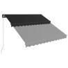 Manual Retractable Awning with LED - 350x250 cm Anthracite