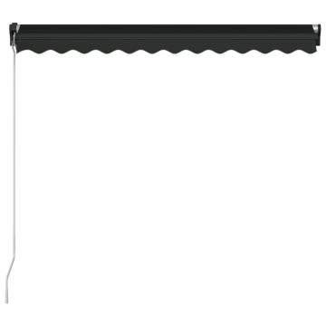 Manual Retractable Awning with LED - 350x250 cm Anthracite