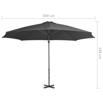 Cantilever Umbrella with Aluminium Pole - Anthracite 300 cm