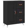 Stylish Black Highboard - 69.5x34x180 cm Engineered Wood