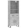 Elegant Highboard in Concrete Grey - Stylish Storage Solution