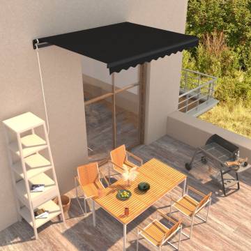 Manual Retractable Awning 350x250 cm Anthracite - Hipomarket